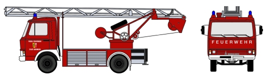 Loewe 4117 - H0 - Iveco Magirus Zeta  90M5 - DL18 Feuerwehr Abenberg